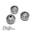 925 sterling silver handmade beads BB09, silver beads, Jewelry making, handmade beads, decorative bead, Original bead, Large beads - 1 piece