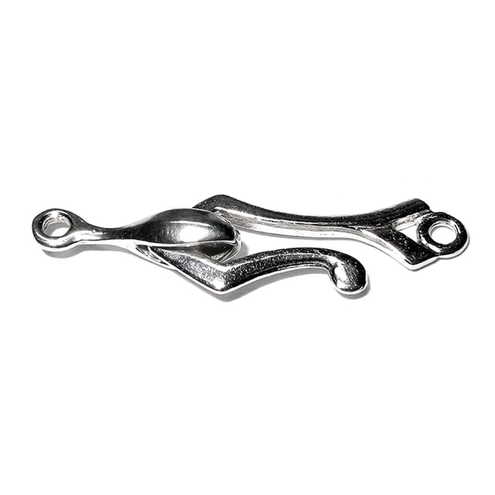 925 Sterling Silver Hook Eye Clasps size 3.5 cm, Jewelry making, Clasp, Hook eye clasp, Clasps, Sterling silver, Silver clasp - 1 piece