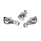 925 Sterling silver decorative Pendant Bails with loop, silver Bail, Jewelry making, Bail finding, bail for pendant, 925 silver - 1 piece