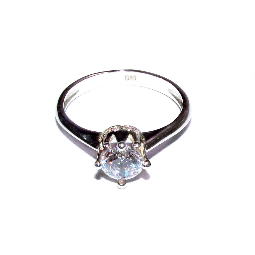 White topaz ring 925 sterling silver size 8 1/2, Handmade ring, single copy, sterling silver, White topaz ring, silver ring, Gift ring