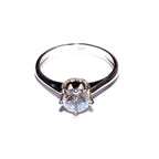 White topaz ring 925 sterling silver size 8 1/2, Handmade ring, single copy, sterling silver, White topaz ring, silver ring, Gift ring