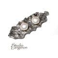 Pearls pendant 925 sterling silver size 5.0x2.0 cm, 100% handmade, single copy, Natural Pearl, Handmade pendant