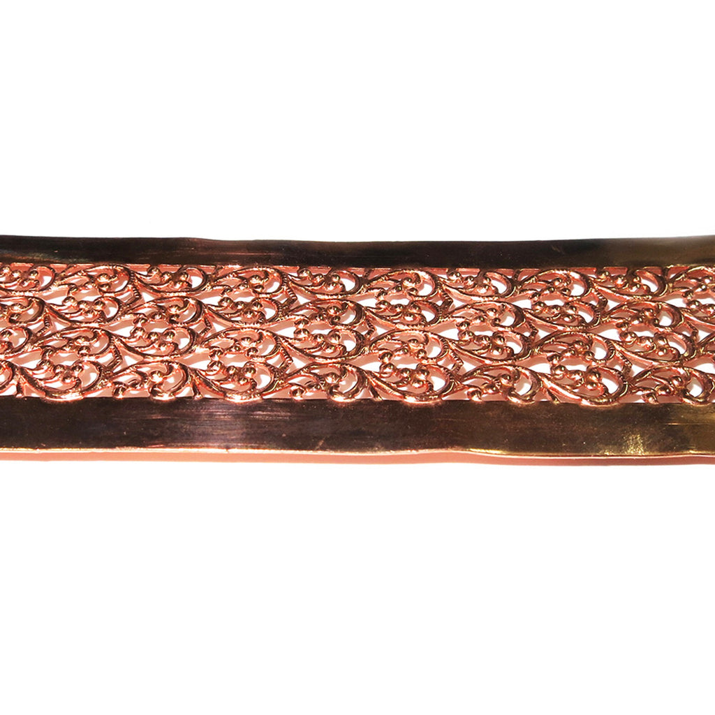 Natural Copper Bezel wire, Gallery wire, Gallery ribbon, Gallery pattern, Copper, Jewelry making, Setting, Copper wire  - 4 inch (10 cm)