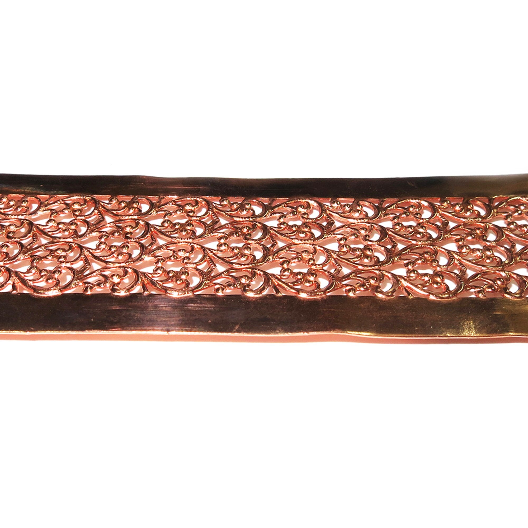 Natural Copper Bezel wire, Gallery wire, Gallery ribbon, Gallery pattern, Copper, Jewelry making, Setting, Copper wire  - 4 inch (10 cm)