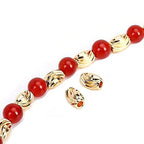 14K yellow gold filled oval diamond cut beads size 5x7 mm, Oval Beads, Gold filled beads, Jewelry making, diamond cut beads - 1 piece