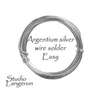 Easy solder argentium silver wire, solder argentium silver, wire silver, argentium solder, Jewelry making, easy solder - 30 cm (1 Ft)
