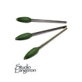 Green Rubber Silicone Cone Polishers, Jewelry tools, Coarse grit, Jewelry making - 1 piece