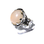 Statement Natural White opal ring 925 sterling silver size 8, Handmade ring, single copy, sterling silver, White opal, silver ring, gemstone