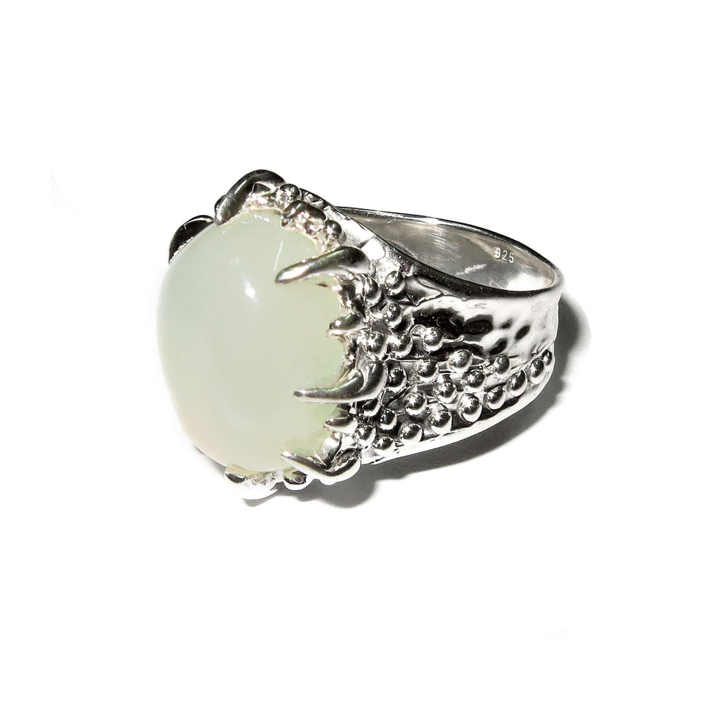 Statement Natural White opal ring 925 sterling silver size 8, Handmade ring, single copy, sterling silver, White opal, silver ring, gemstone