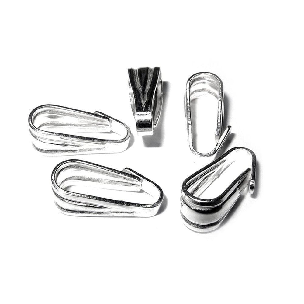 925 Sterling silver large Snap-On Pendant Bail size 10.5x4.0 mm, sterling silver Bail, Silver bail, Jewelry making, Bail findings - 1 piece