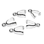 925 Sterling silver Large Pinch Pendant Bail with Ring, sterling silver Bail, Jewelry making, Sterling silver, bail for pendant - 1 piece