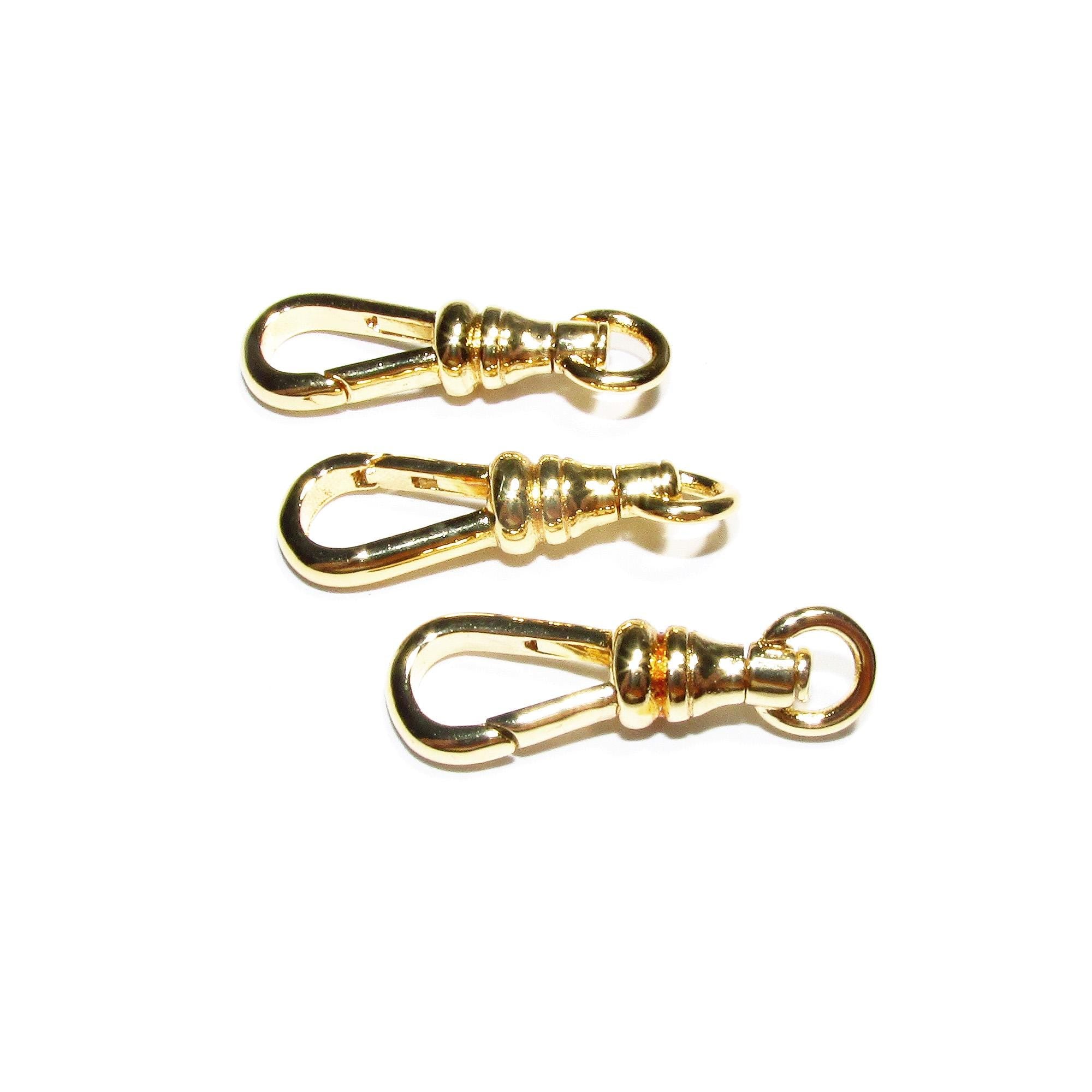 1 piece - 14K Yellow gold filled Albert swivel clasp 22.5mm with closed ring, Albert clasp, 14K Gold filled, Jewelry making