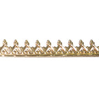 14K Yellow Gold filled Gallery wire, Bezel wire, Gallery ribbon, Gallery pattern, Jewelry making, Setting, Gold Filled - 4 inch (10 cm)