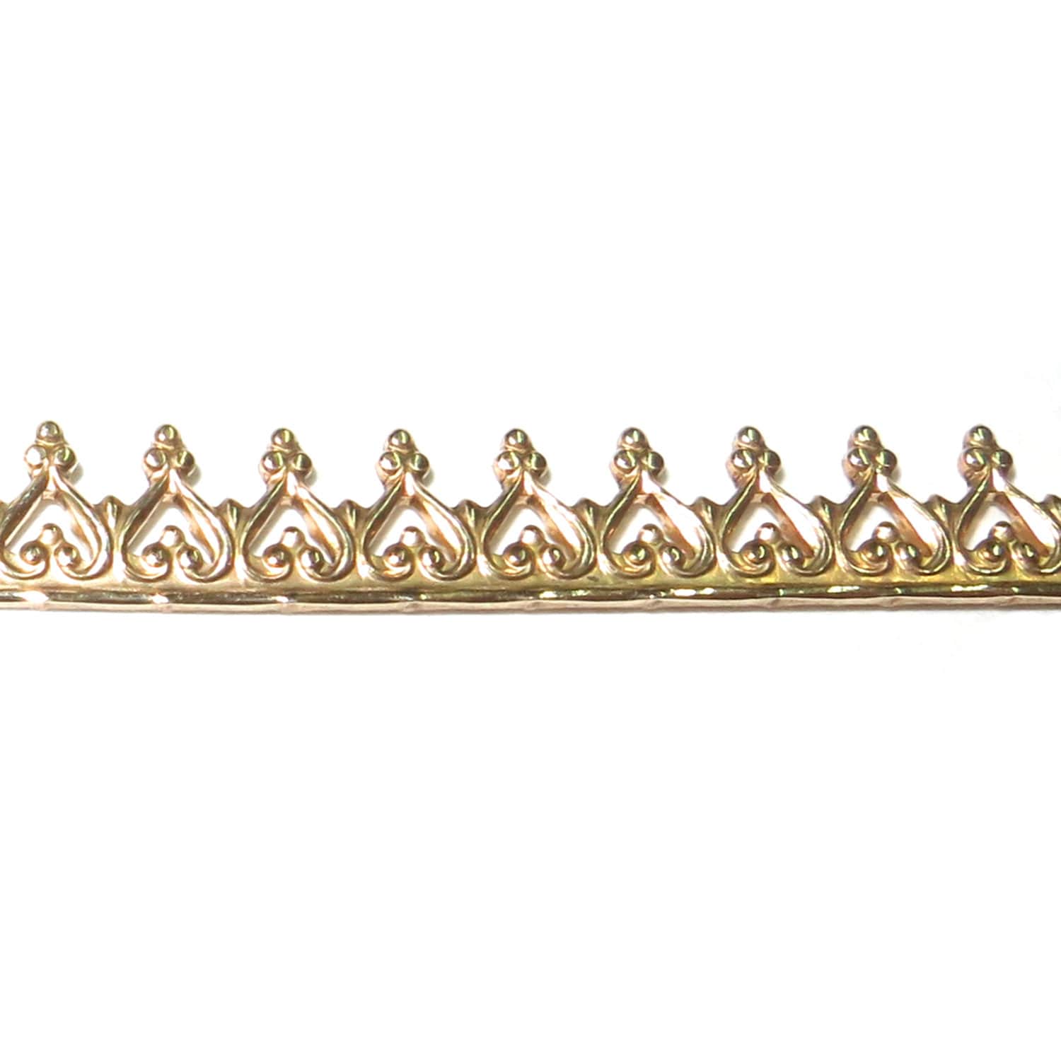14K Yellow Gold filled Gallery wire, Bezel wire, Gallery ribbon, Gallery pattern, Jewelry making, Setting, Gold Filled - 4 inch (10 cm)