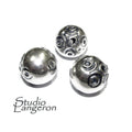 925 sterling silver handmade beads BB43, silver beads, handmade bead, Jewelry making, Large bead, decorative beads, Original beads - 1 piece