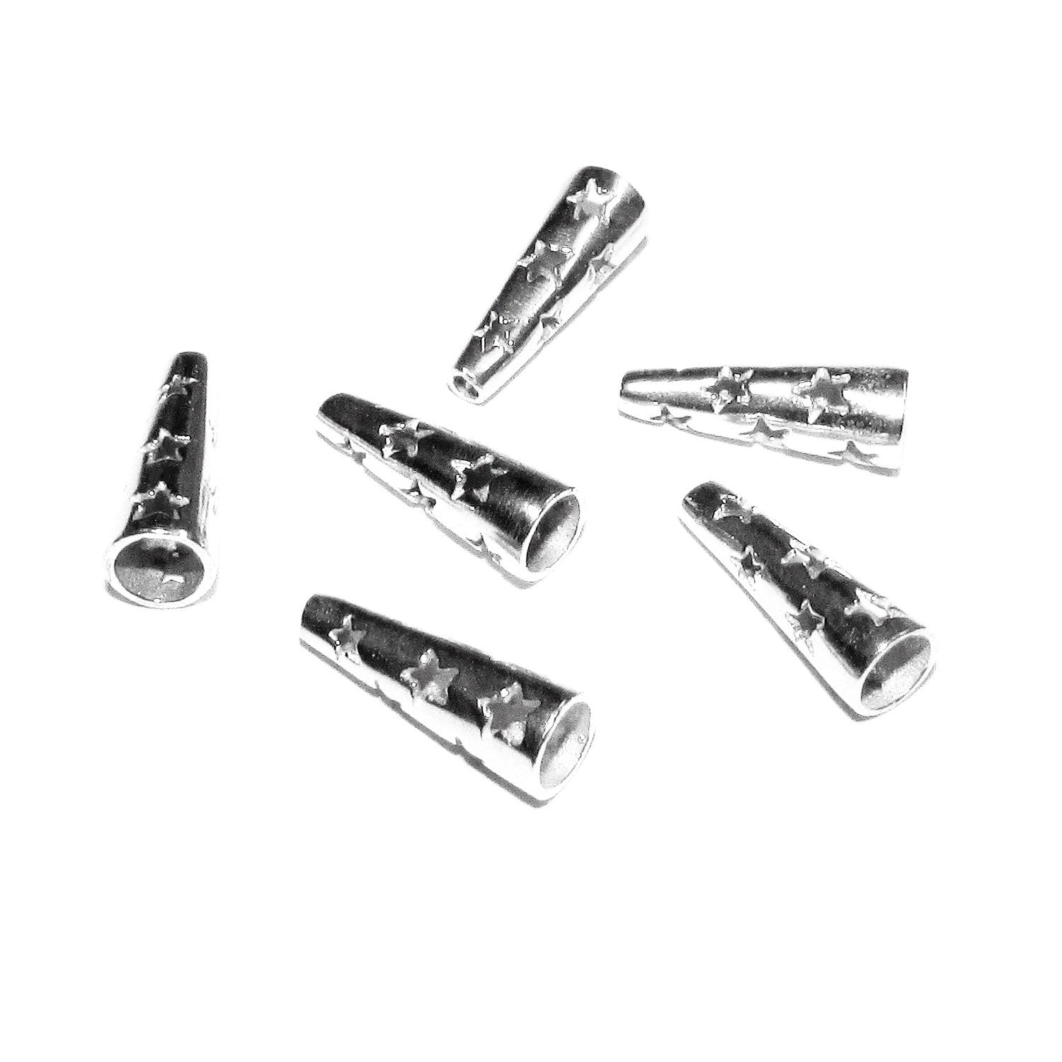 925 Sterling silver Small Bead Cones, Beading, Bead cone, Sterling silver, Jewelry making, Lariat, End caps, Silver cone - 1 pair (2 pieces)