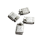925 Sterling Silver Hammered Box Jewelry Clasps size 16x10mm, Hammered Box clasp, Jewelry making, Silver Clasps, Rectangular clasp - 1 piece