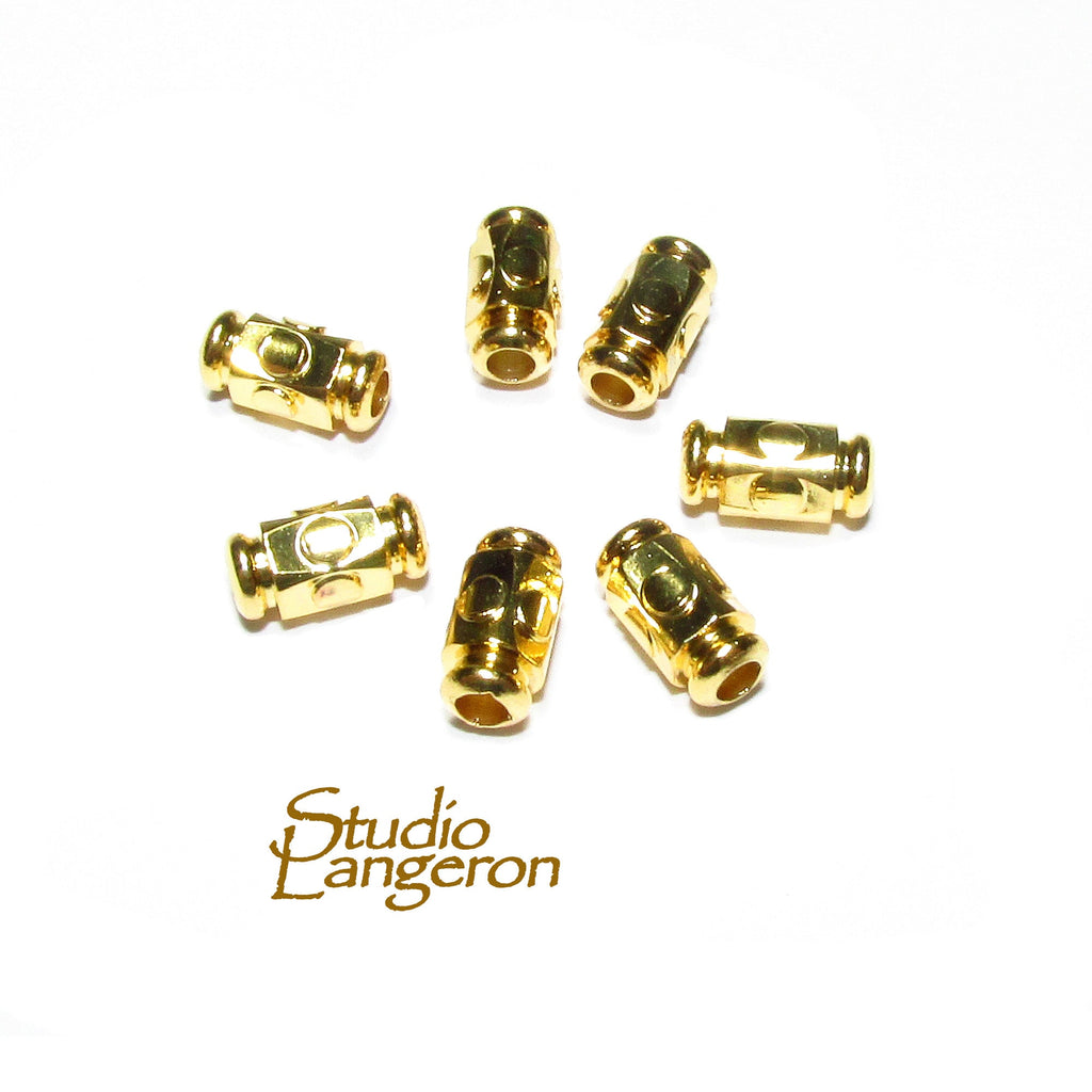 14K yellow gold filled oval Tube Spacer Beads size 4x8mm, Oval Beads, Gold filled beads, Jewelry making, Tube Spacer Beads - 1 piece
