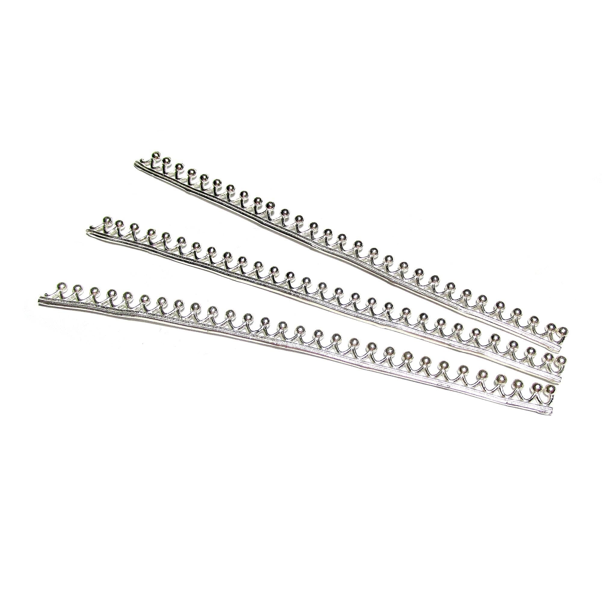999 Fine silver Casted Bezel wire size 7.0x0.43 cm (2.8 inch), Gallery wire, Setting silver, Gallery pattern, Jewelry making - 1 piece