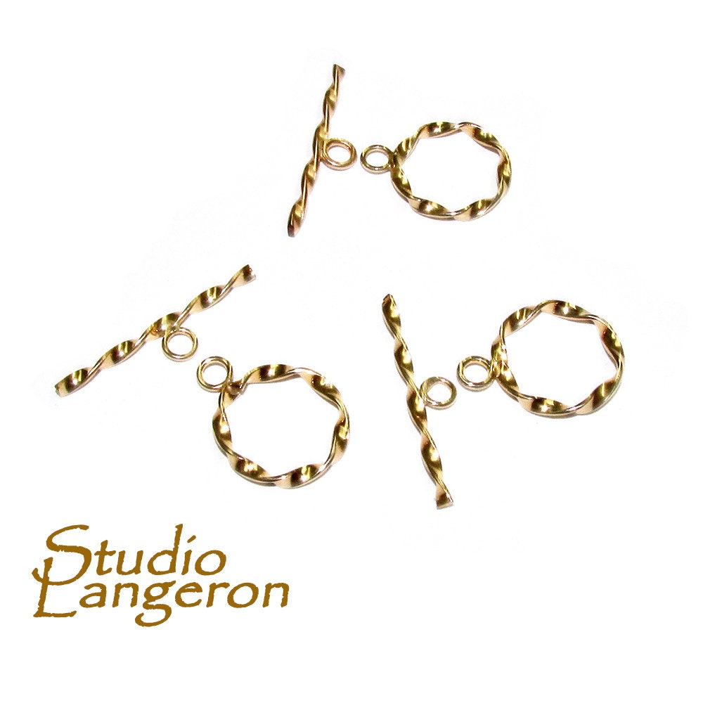 14K Yellow Gold filled Toggle Clasps size 14 mm, Gold Filled Toggle clasp, Jewelry making, Gold Filled clasp, Clasp toggle - 1 piece