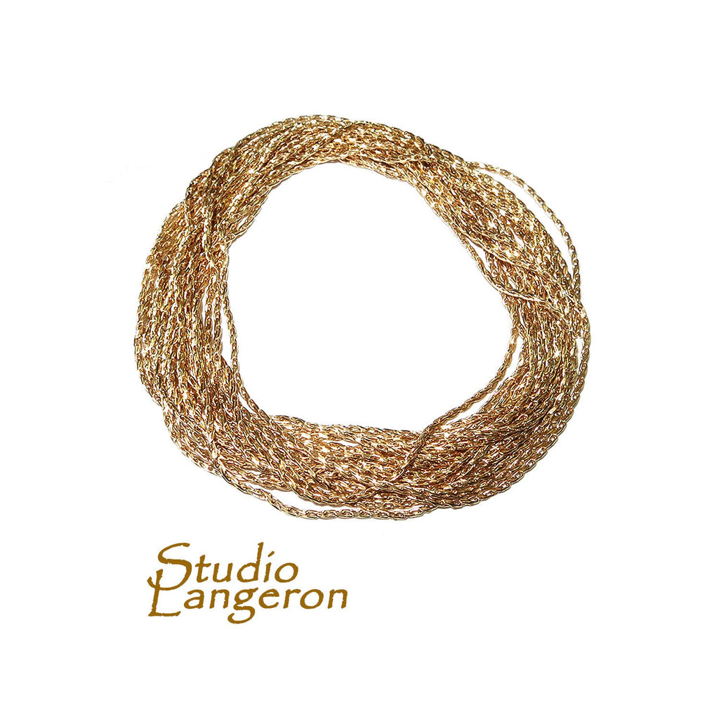 14K gold filled beading cardano chain available thickness 0.6, 0.8, 1.0 mm, beading chain, gold filled chain, Jewelry making - 1 Ft (30 cm)