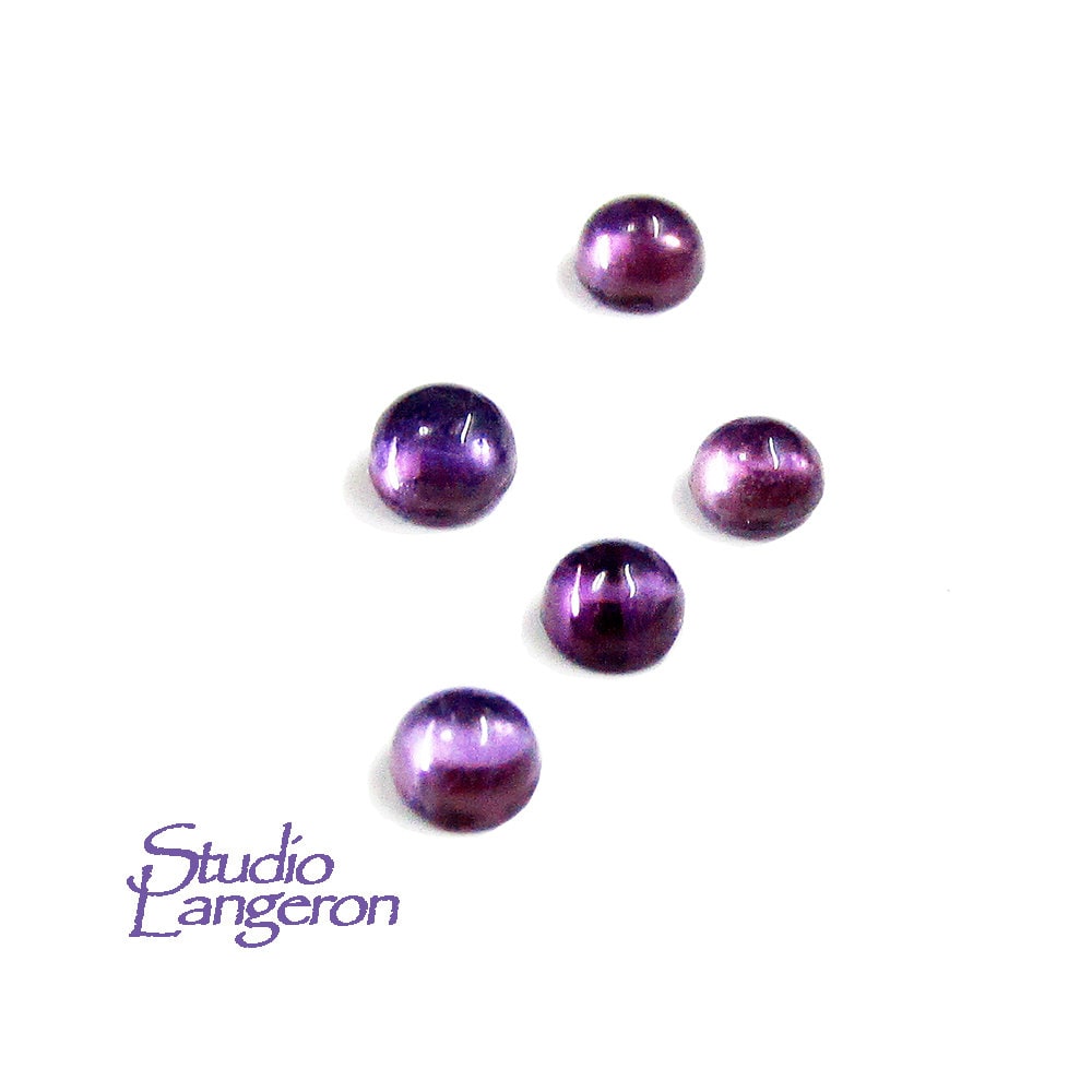 3 mm Amethyst Cabochon Natural Gemstone Calibrated Size, Amethyst Gemstone, Natural gemstone, Round cabochon, Jewelry making - 1 piece