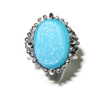 Druse agate ring 925 sterling silver size 8 1/2, Handmade ring, single copy, sterling silver, Druse agate, silver ring, Statement ring
