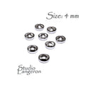 3 pcs 14K solid white gold Round Bezel Cups size 4 mm, Bezel cup, Jewelry making, Round bezel cups, 14K solid white gold, Setting, Mounting