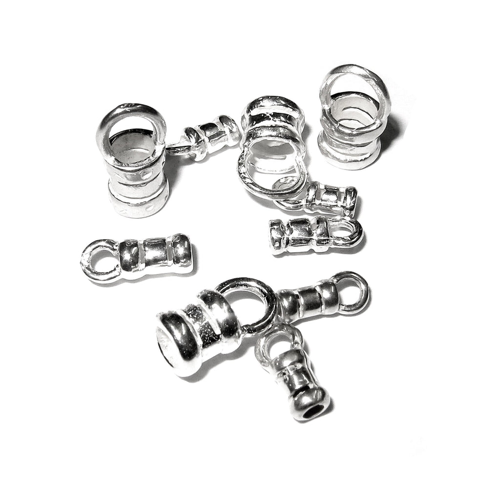 925 sterling silver Crimp End Caps sizes 0.7 - 5.0 mm, silver end caps, end caps, Jewelry making, End caps findings - 1 pair (2 piece)