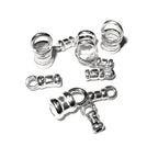 925 sterling silver Crimp End Caps sizes 0.7 - 5.0 mm, silver end caps, end caps, Jewelry making, End caps findings - 1 pair (2 piece)
