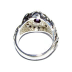 Statement Amethysts ring 925 sterling silver size 6 1/2, Handmade ring, single copy, sterling silver, Amethysts, silver ring, Amethyst ring