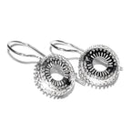10 mm size 925 sterling silver blank earrings with bezel cup, Jewelry making, Setting, bezel cup, base earrings - 1 pair (2 pieces)