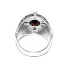 Statement Garnet ring 925 sterling silver size 9, Handmade ring, single copy, sterling silver, Garnet ring,  silver ring, red gemstone