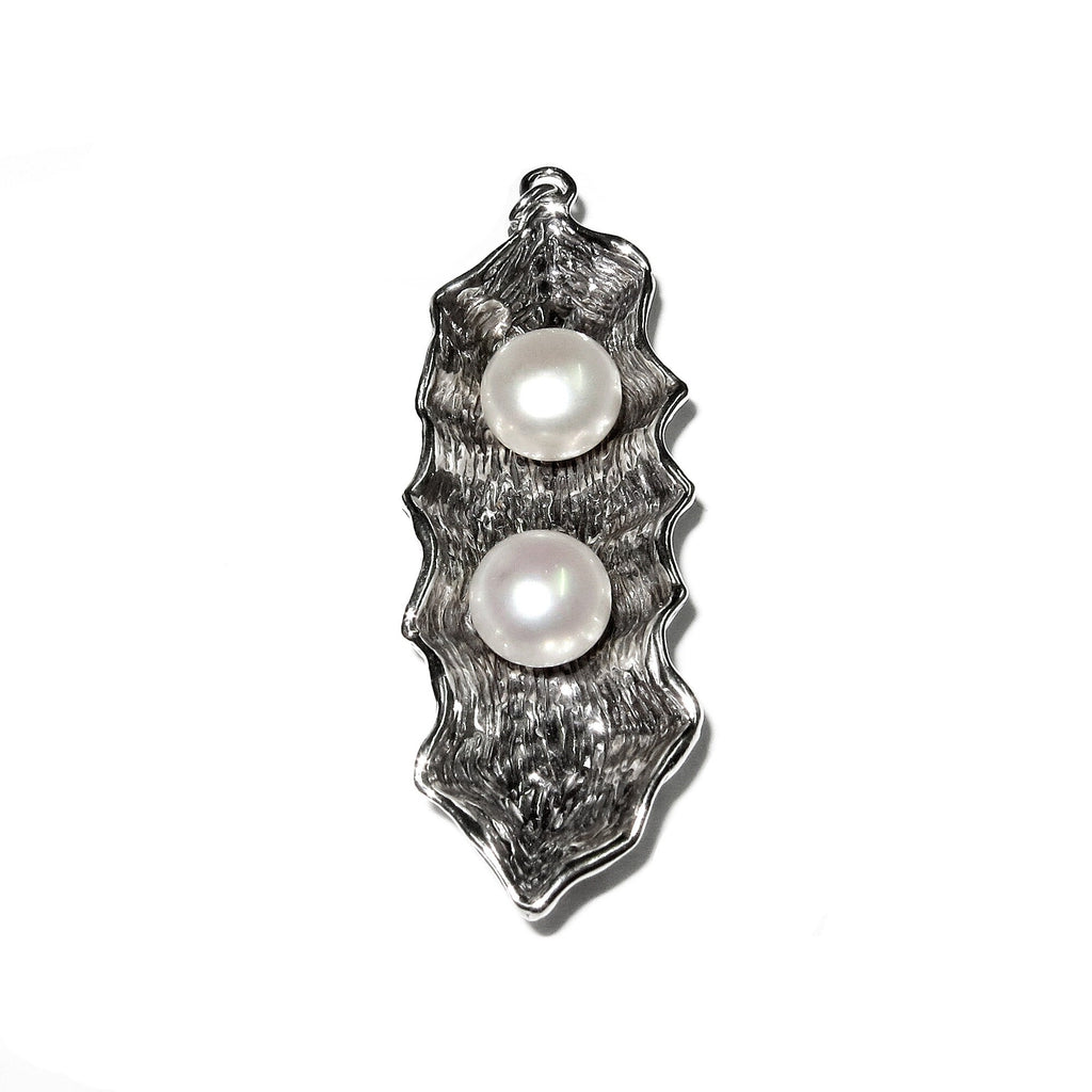 Pearls pendant 925 sterling silver size 5.0x2.0 cm, 100% handmade, single copy, Natural Pearl, Handmade pendant