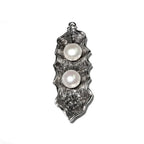 Pearls pendant 925 sterling silver size 5.0x2.0 cm, 100% handmade, single copy, Natural Pearl, Handmade pendant