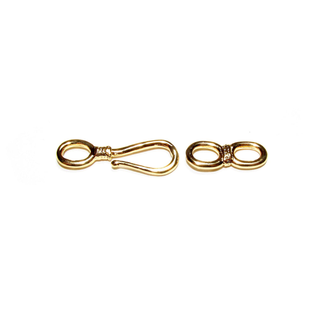 14K Yellow Gold Filled Hook and Eye Clasp - Jewelry Making (36mm, 1 Piece)