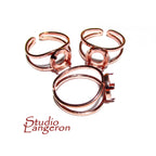 14K Rose gold filled open blank ring with bezel cup 8 mm, base ring, Rose Gold filled, bezel cup, ring gold filled, setting, ring - 1 piece
