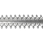 935 Argentium Silver Bezel wire, Gallery wire, Gallery ribbon, Gallery pattern, Jewelry making, Setting, Silver wire - 4 inch (10 cm)