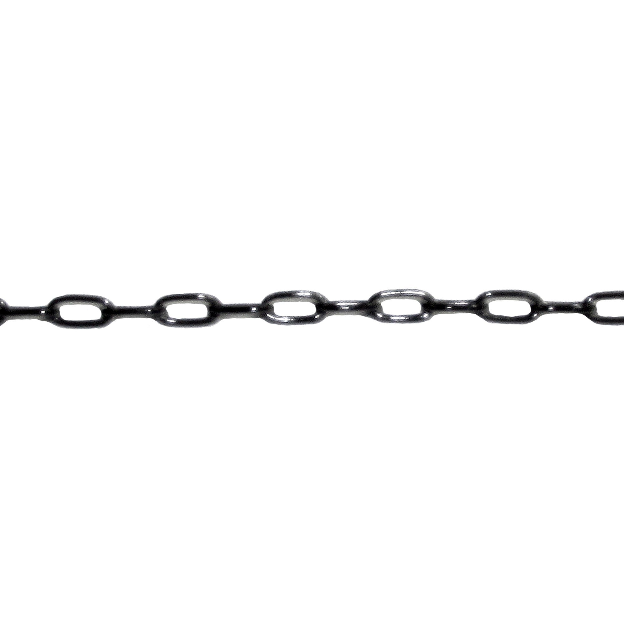 2.5x5.5 mm 925 Sterling Silver Black Rhodium Plated oval cable chain, oval silver chain, Black Rhodium, Jewelry making - 1 Ft (30 cm)