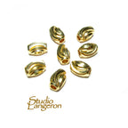 14K yellow gold filled oval diamond cut beads size 5x7 mm, Oval Beads, Gold filled beads, Jewelry making, diamond cut beads - 1 piece