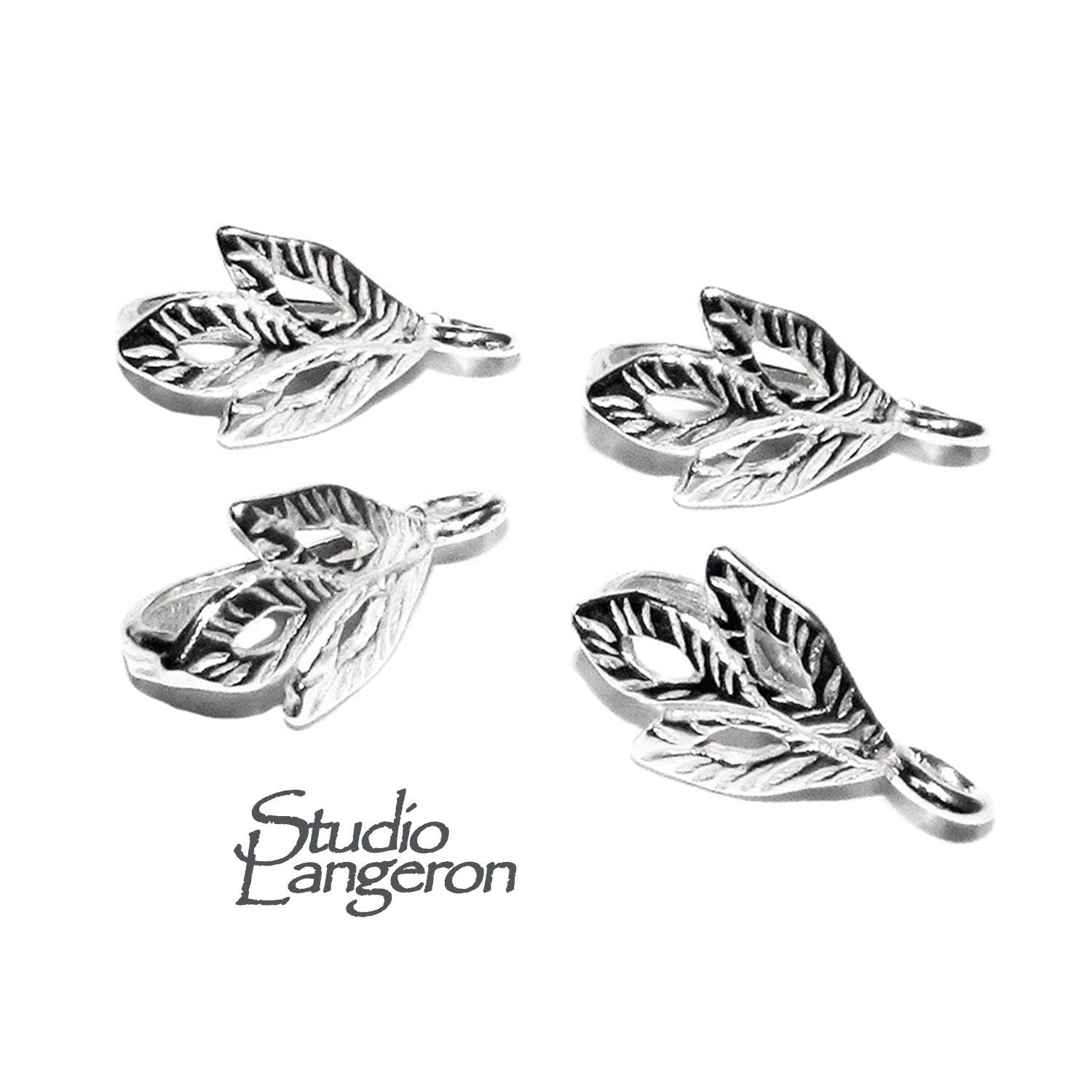 925 Sterling silver decorative Pendant Bails with loop, Silver Bail, Jewelry making, Bail finding, bail for pendant - 1 piece