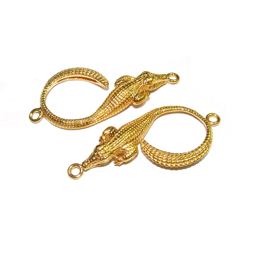 14K Gold filled large connector 4.1x1.8 cm, gold filled connector, Connector Crocodile, Link Connector, Link, Jewelry making - 1 piece