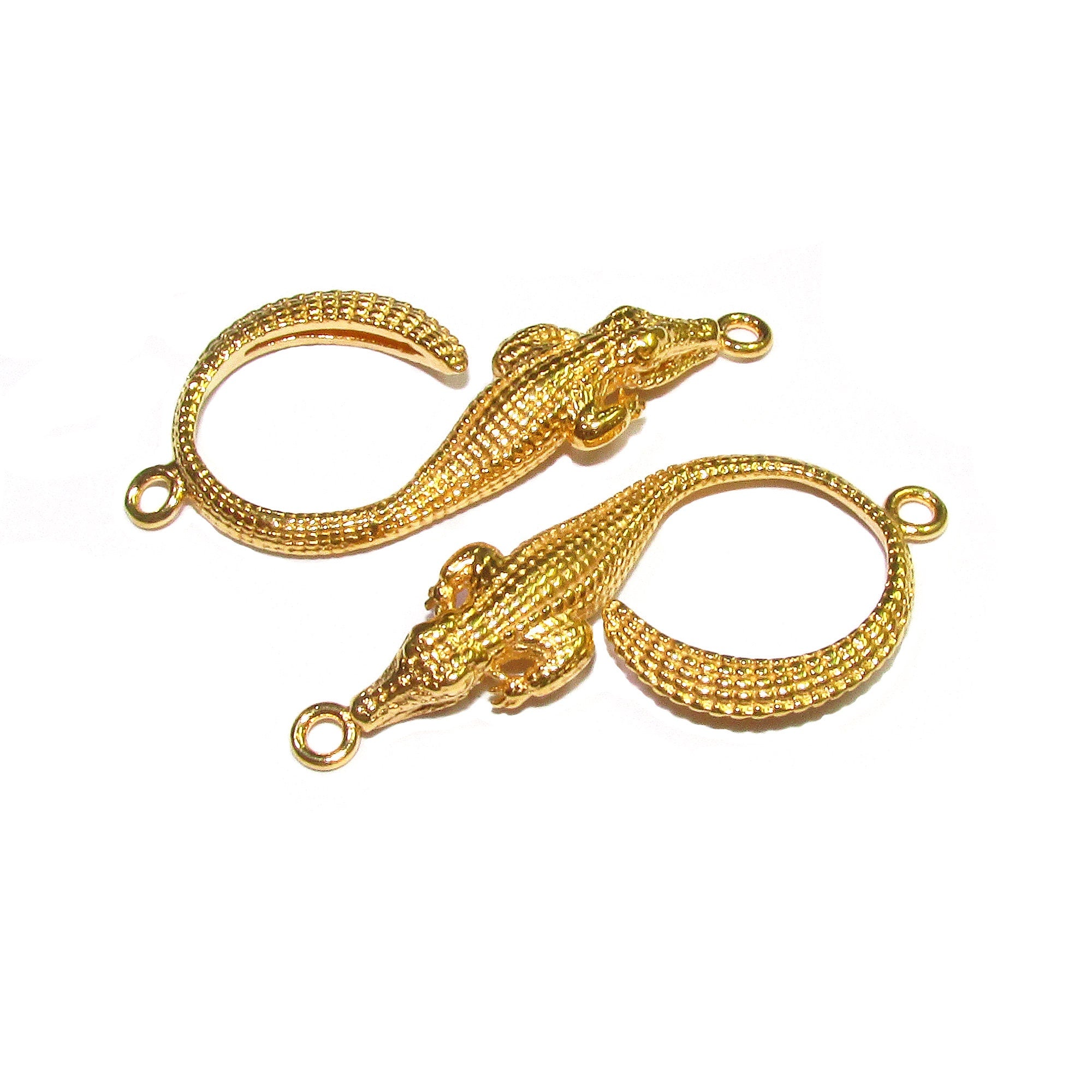 14K Gold filled large connector 4.1x1.8 cm, gold filled connector, Connector Crocodile, Link Connector, Link, Jewelry making - 1 piece