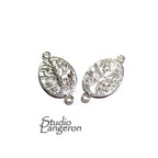 Sterling Silver Tree of Life Connector: 925 Jewelry Link (2.5x1.3 cm)