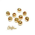 5 pcs 14K Yellow Gold filled Diamond cut Beads 4 mm, Diamond cut beads, Spacer Beads, Diamond cut, Gold filled beads, Jewelry making