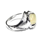 Statement Natural white opal ring 925 sterling silver size 6 1/2, Handmade ring, single copy, White opal, silver ring, gemstone
