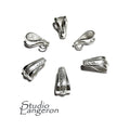 925 Sterling silver Design Pendant Bail, Bail with hook, bail with look, sterling silver Bail, Jewelry making, Bail finding - 1 piece