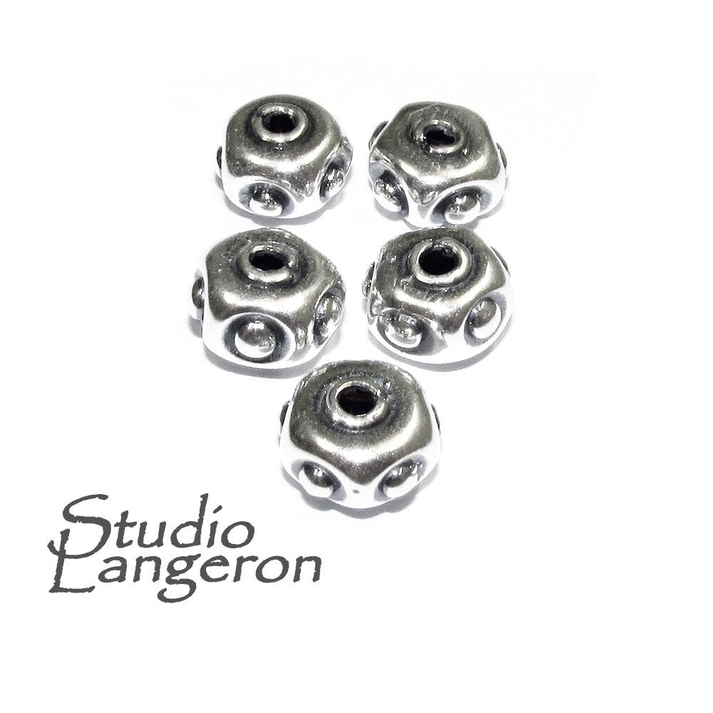 925 sterling silver handmade beads BB76, handmade, silver beads, Jewelry making, handmade beads, decorative beads, Original beads - 1 piece