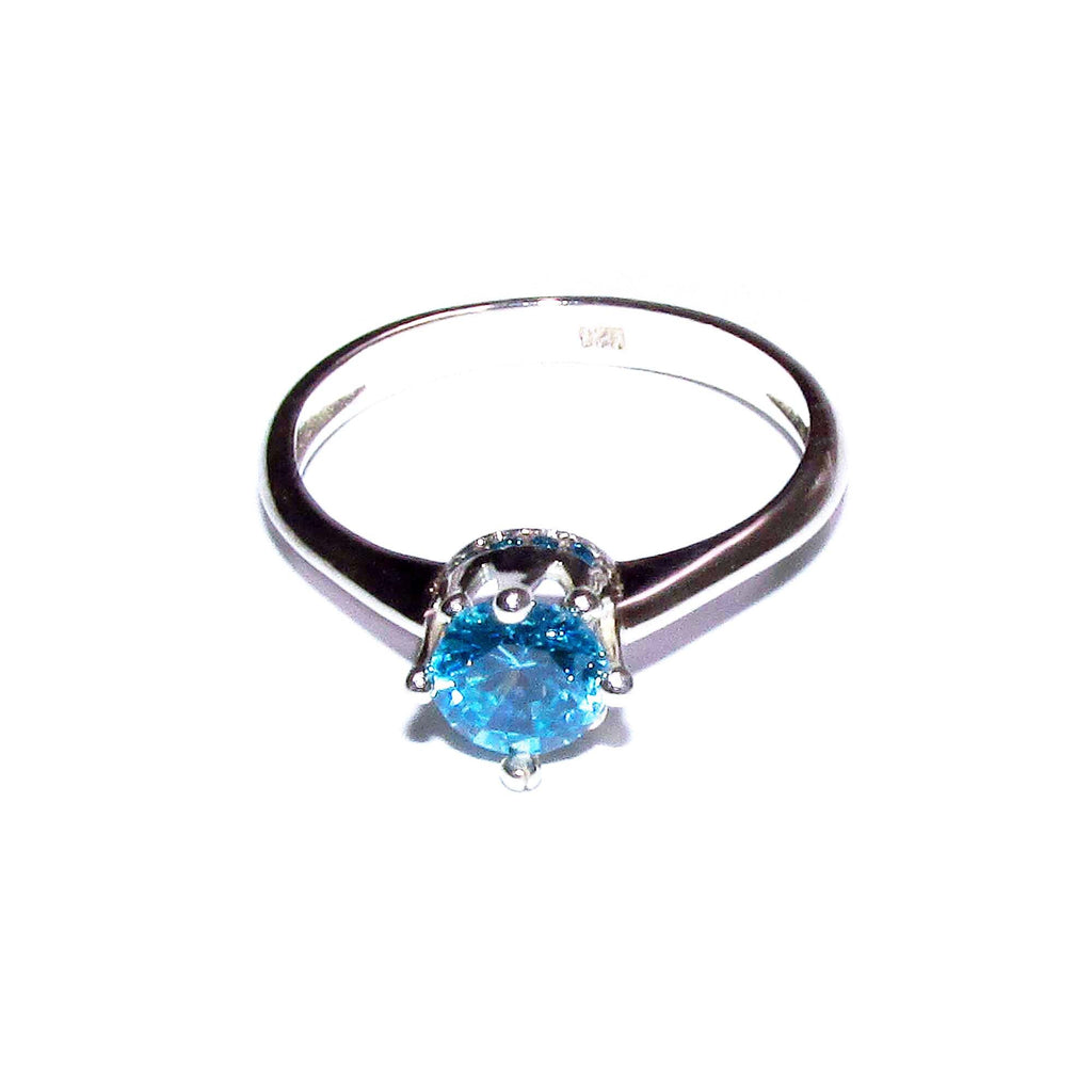 Blue topaz ring 925 sterling silver size 9, Handmade ring, single copy, sterling silver, Blue topaz ring, silver ring, gemstone, blue ring