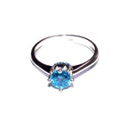 Blue topaz ring 925 sterling silver size 9, Handmade ring, single copy, sterling silver, Blue topaz ring, silver ring, gemstone, blue ring